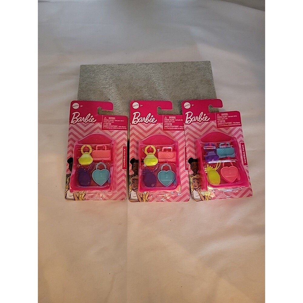 Barbie Accessories Set Of 3 New  Purse Pack